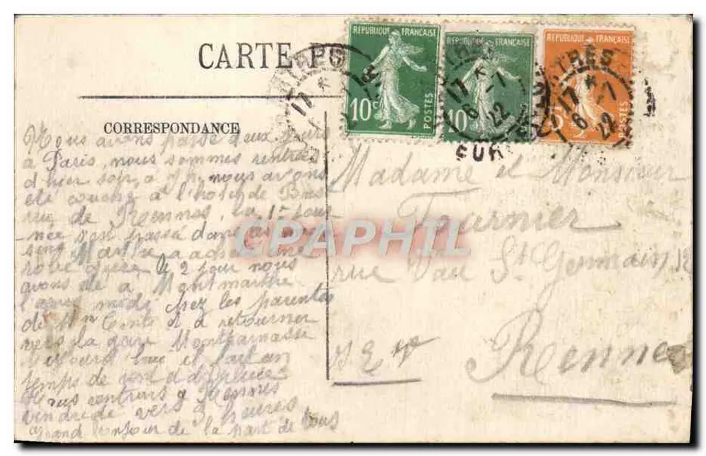 Chartres — A Estátua de Marceau — LL - Verso