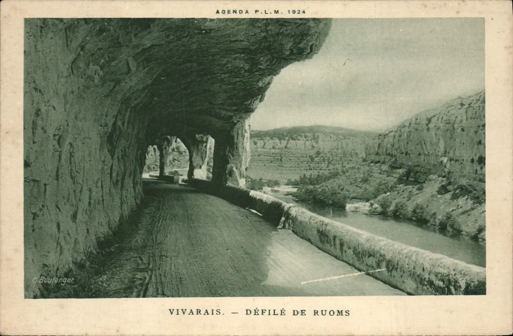 Vivarais — Défilé de Ruoms — Agenda P.L.M. 1924 - Voorkant