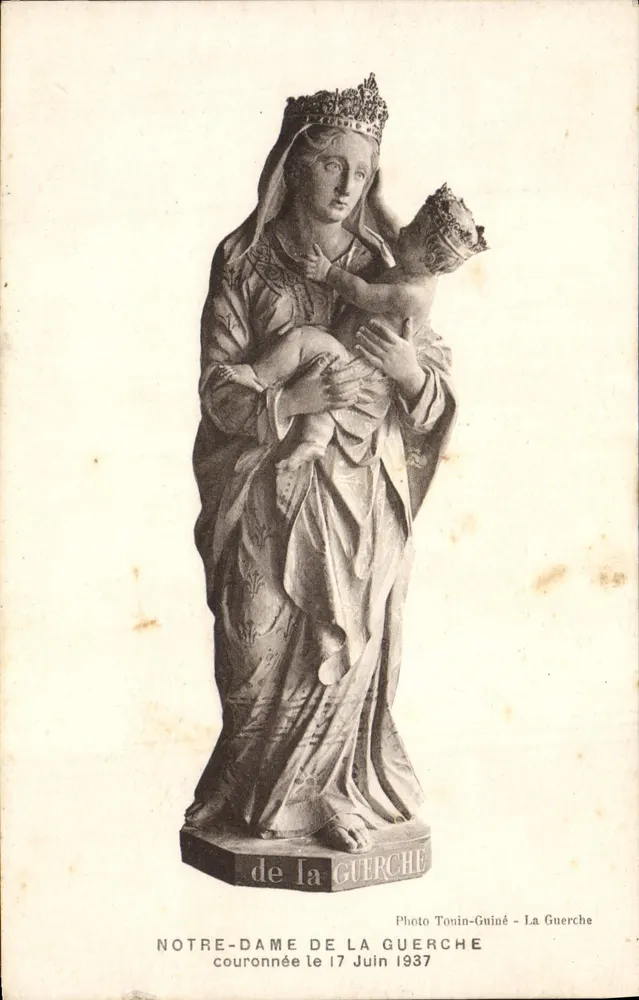 Nossa Senhora de La Guerche — coroada em 17 de junho de 1937 — Foto Tonin-Guiné - La Guerche - Frente