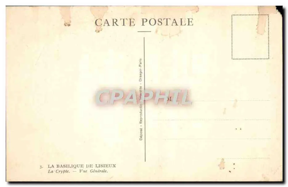 La Basilica di Lisieux — La Cripta — Vista Generale — Drager Paris - Verso