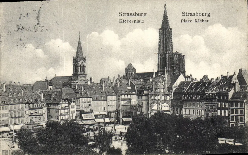 Strasburg — Place Kléber — wydawca Felix Laub, n° D67 - Awers