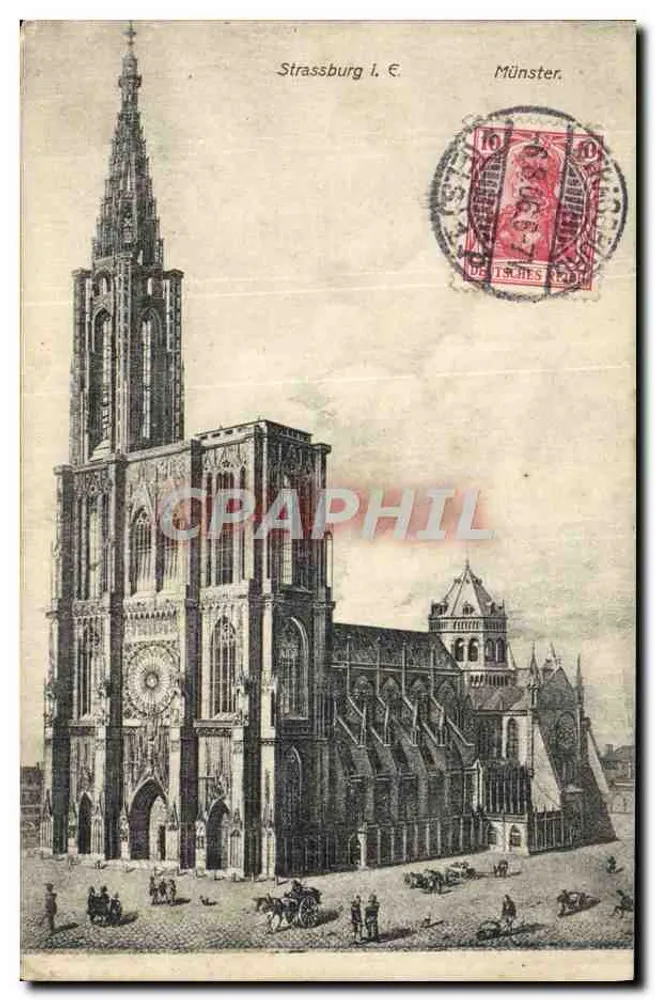 Estrasburgo i. E. — Catedral de Nossa Senhora — editor VI 701 - Frente