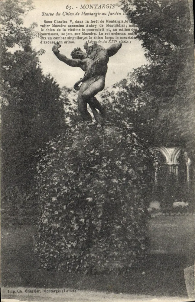 Statue des Hundes von Montargis — Montargis — Imp. Ch. Chartier, Montargis (Loiret) - Vorderseite