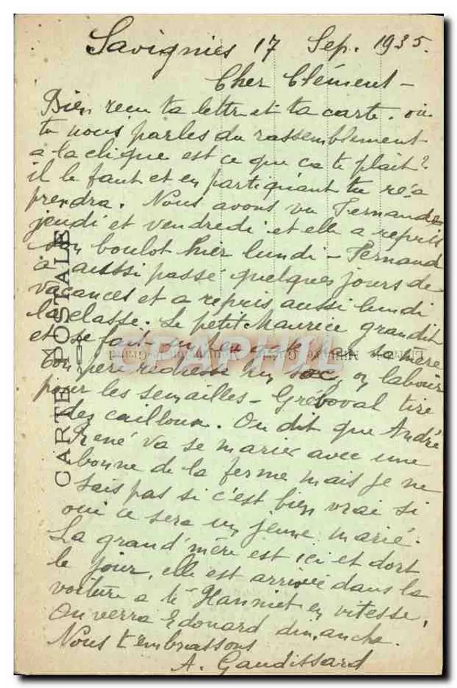 Catedral de Reims — vista das torres danificadas — editor não identificado - Verso