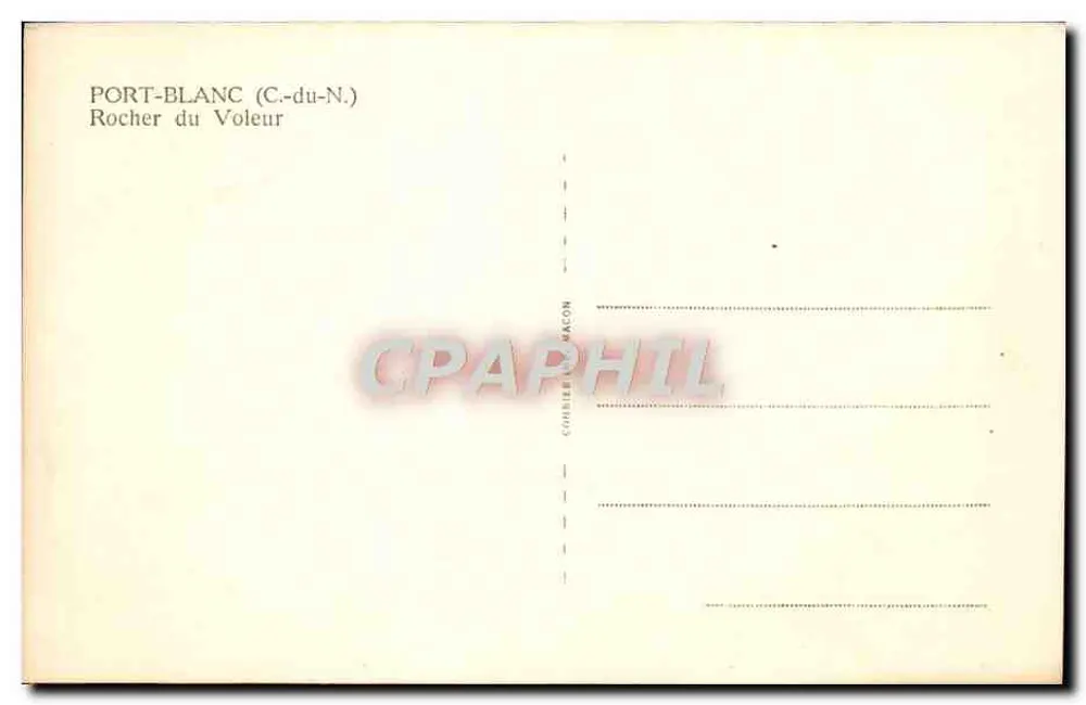 Port-Blanc (C.-du-N.) — Rocher du Voleur — Cimier & Maccon - Verso