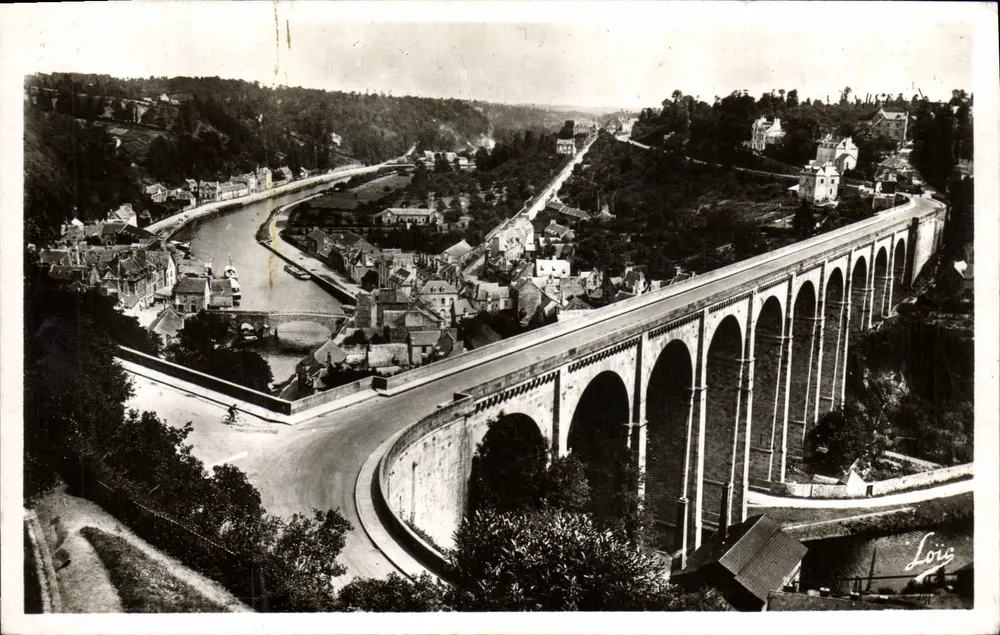 Dinan - Der Viadukt und allgemeiner Blick auf den Rance-Fluss — Laurent-NFL, Rennes - Vorderseite