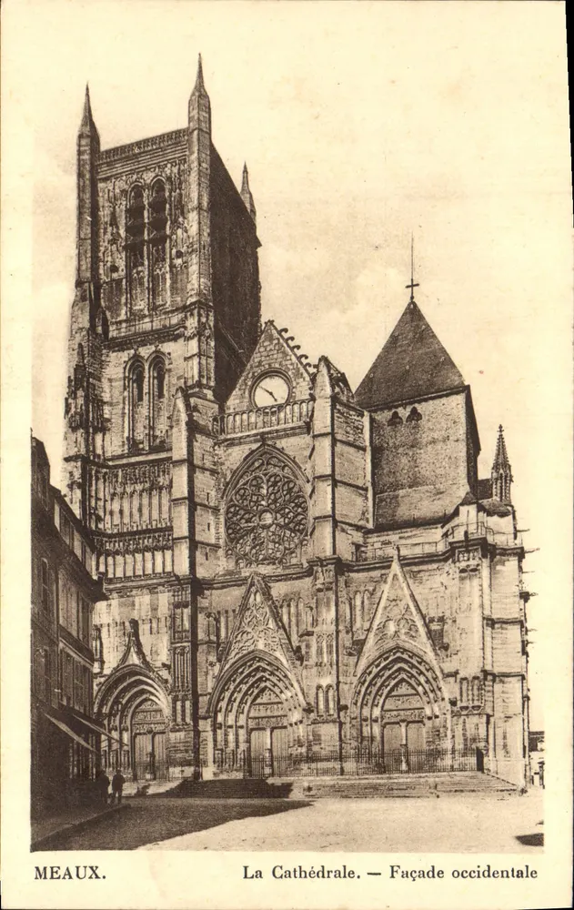 Meaux. A Catedral — Fachada ocidental — Editor não identificado - Frente
