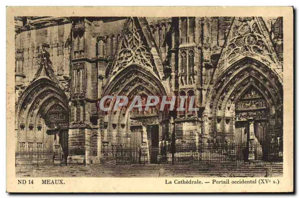 Meaux — Die Kathedrale. — Westportal (15. Jh.) - Vorderseite