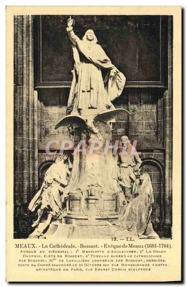 Méaux - Die Kathedrale - Büste von Bossuet - Bischof von Méaux (1681-1704) - Vorderseite