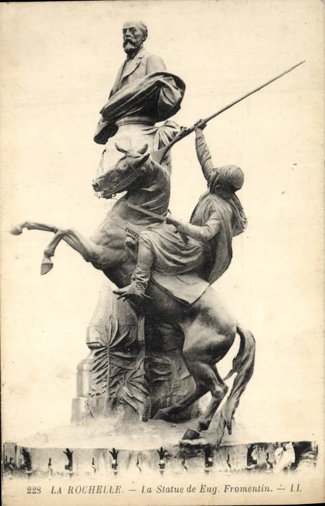 La Rochelle — Estátua de Eug. Fromentin — editor L.I. n° 228 - Frente