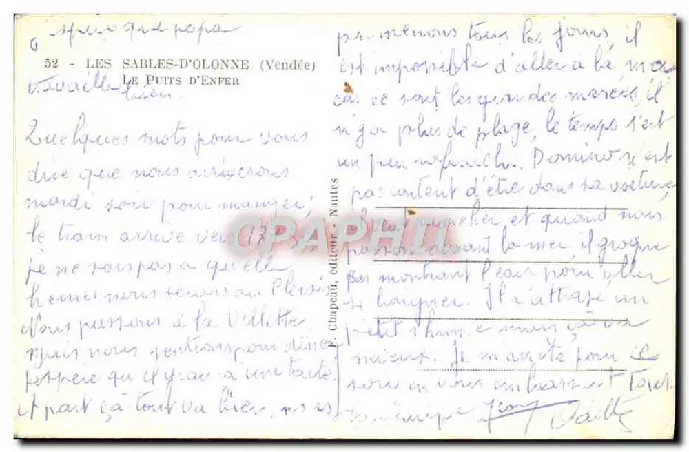 लेस सेबल्स-ड'ओलॉन (वेंडे) — ले पूइट ड'एनफेर — एडिटर चापो, नॉटस - पीछे