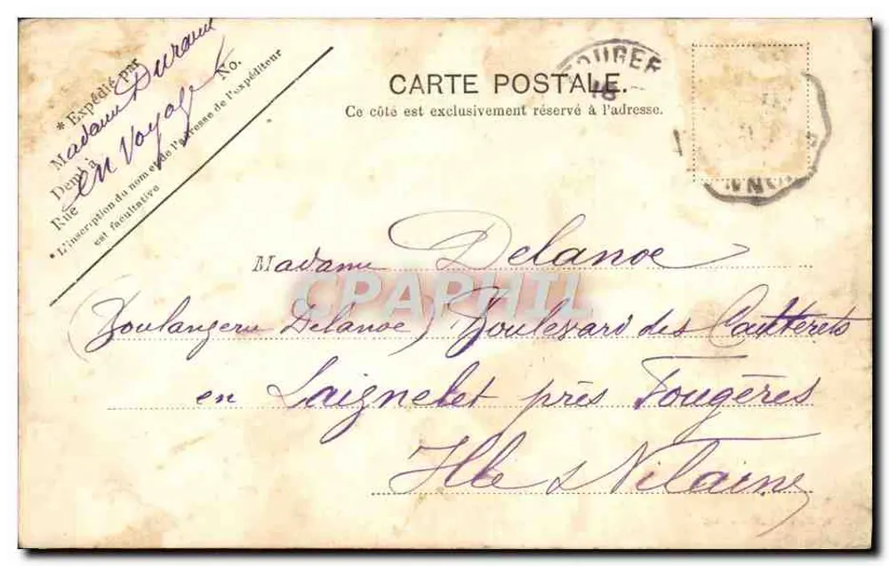 Biarritz — O Rocher de la Vierge — V.P. Paris, No. 19 - Verso