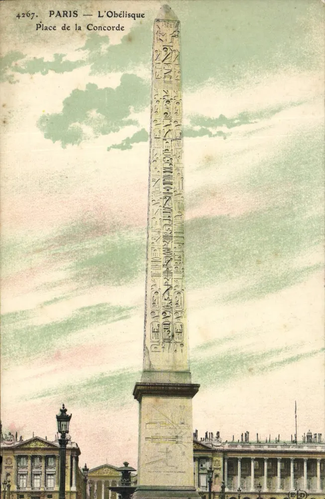 Parijs — De Obelisk — Place de la Concorde — Uitgever (E.D.) — N° 4267 - Voorkant