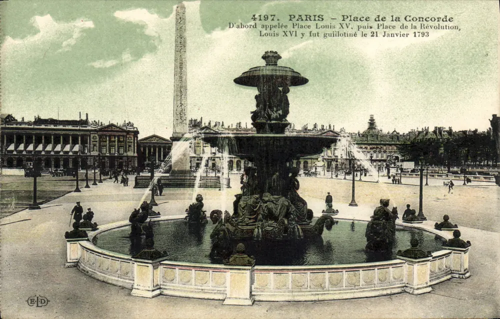 Paris – Place de la Concorde — Obélisque e fonte — E.D. n°4197 - Frente