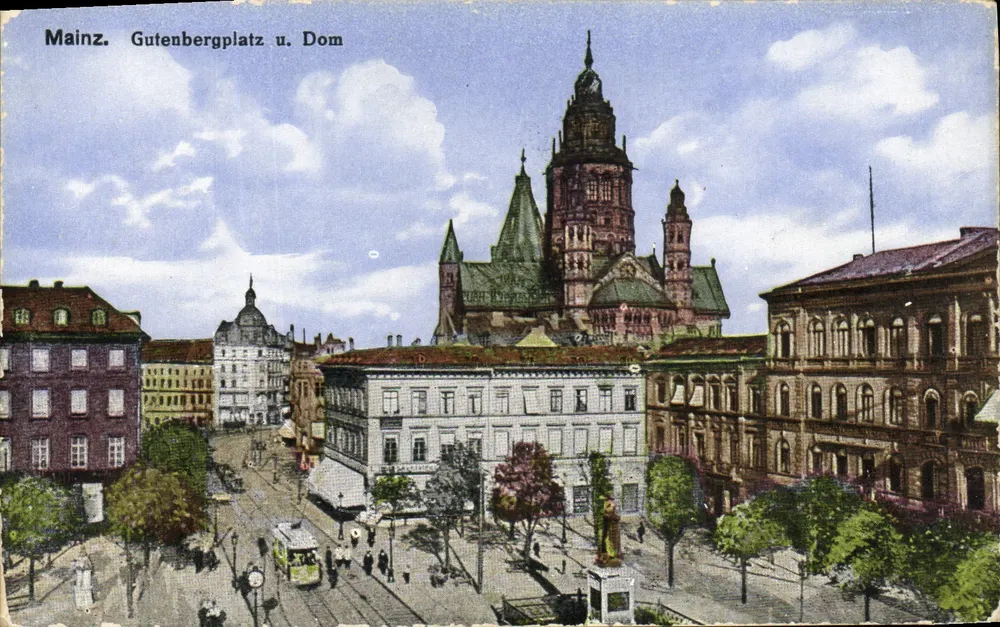 मैन्ज़। गुटेनबर्गप्लाज़ और डोम — फोटोफिल एस.एम. 1919, नंबर 10 - आगे