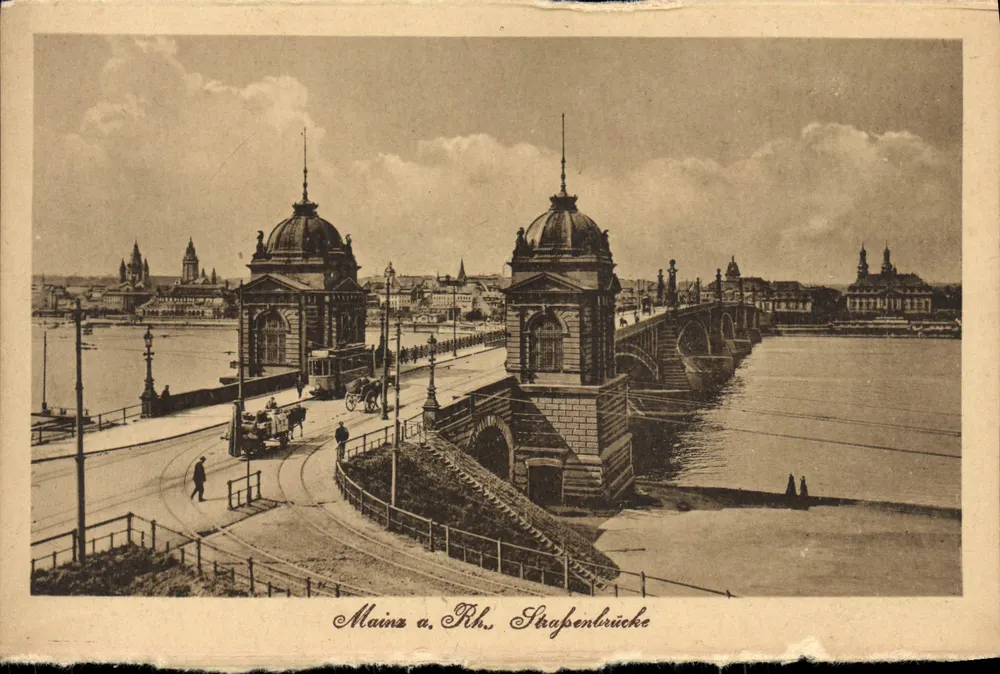 मैन्ज़, राइन के किनारे — स्ट्रैपेनब्रूक — प्रकाशक जैकोबा, श्रृंखला 230 संख्या 15 - आगे