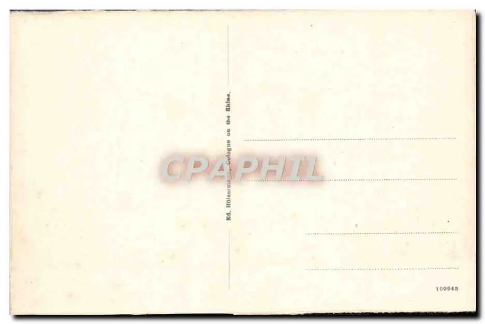 Cologne op de Rijn — Kathedraal, westzijde — uitgever H. Hintermann, n° 100048 - Achterkant