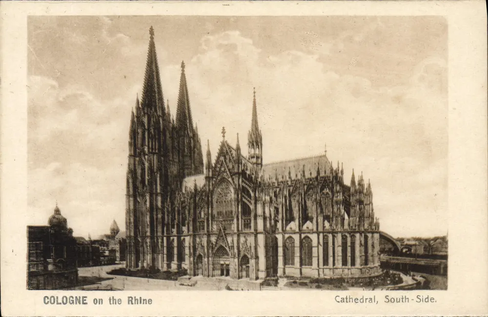 Cologne on the Rhine — Cathédrale, South-Side — Ed. Hübner, n° 199043 - Recto