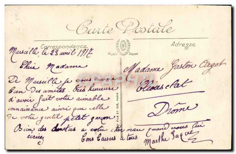 Marseille — O Pont Transbordeur — LL. n°208 - Verso