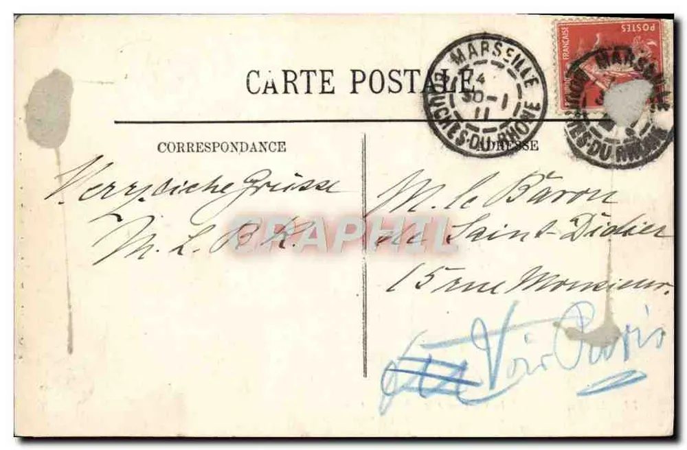 Marseille — Le Château d'If (Befestigungsburg, errichtet von François Ier und als Staatsgefängnis genutzt) — LL. n°73 - Rückseite