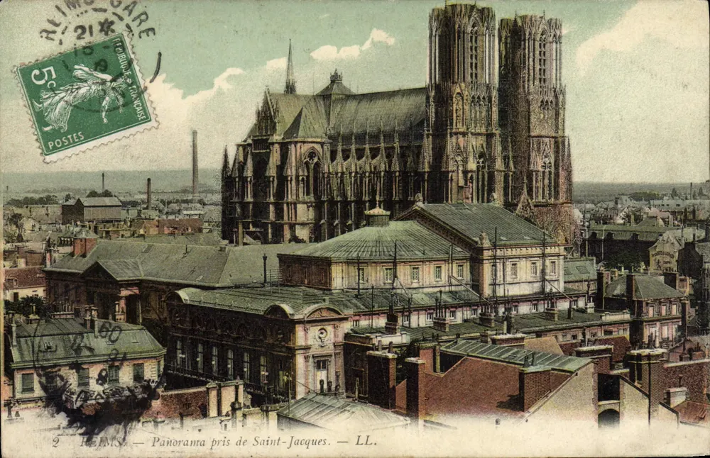 Reims — Panorama tirado de Saint-Jacques. — LL. - Frente