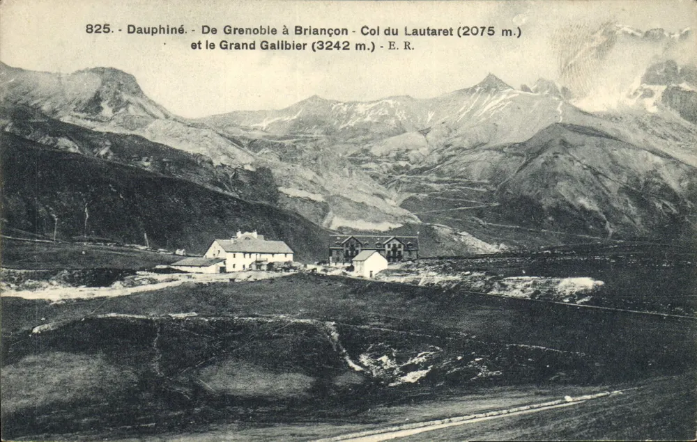 Dauphiné - Von Grenoble nach Briançon - Col du Lautaret (2075 m.) und der Grand Galibier (3242 m.) - E.R. - Vorderseite