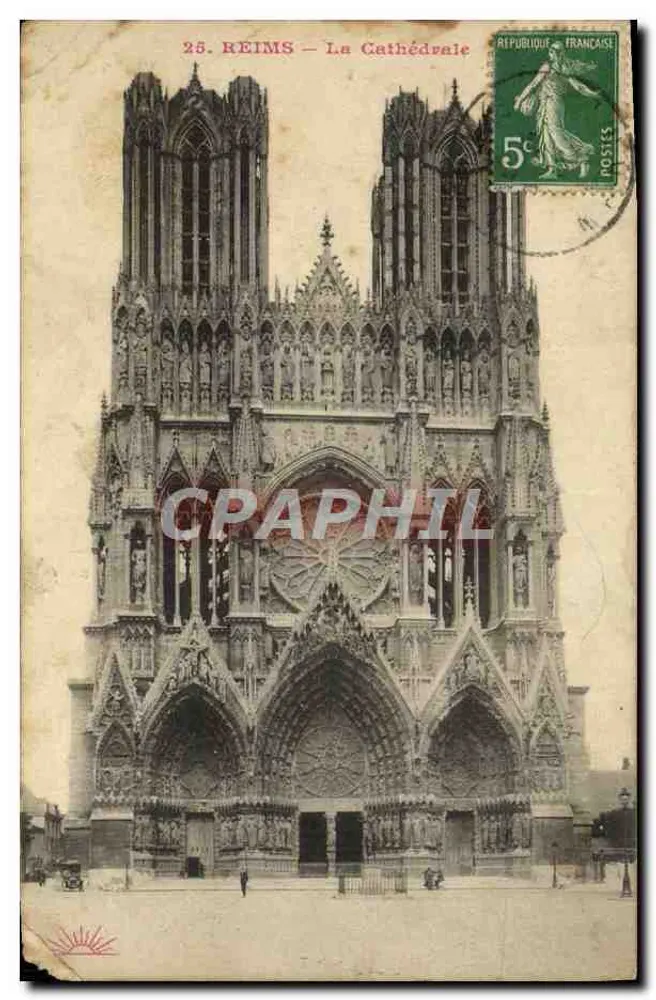 Reims — La Cathédrale — Éditeur : Reims, n° 25 - Frente