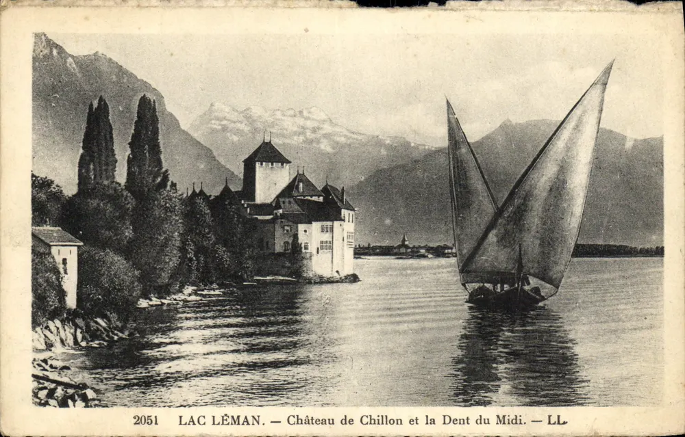 Lac Léman — Château de Chillon et la Dent du Midi — LL — n° 2051 - Recto