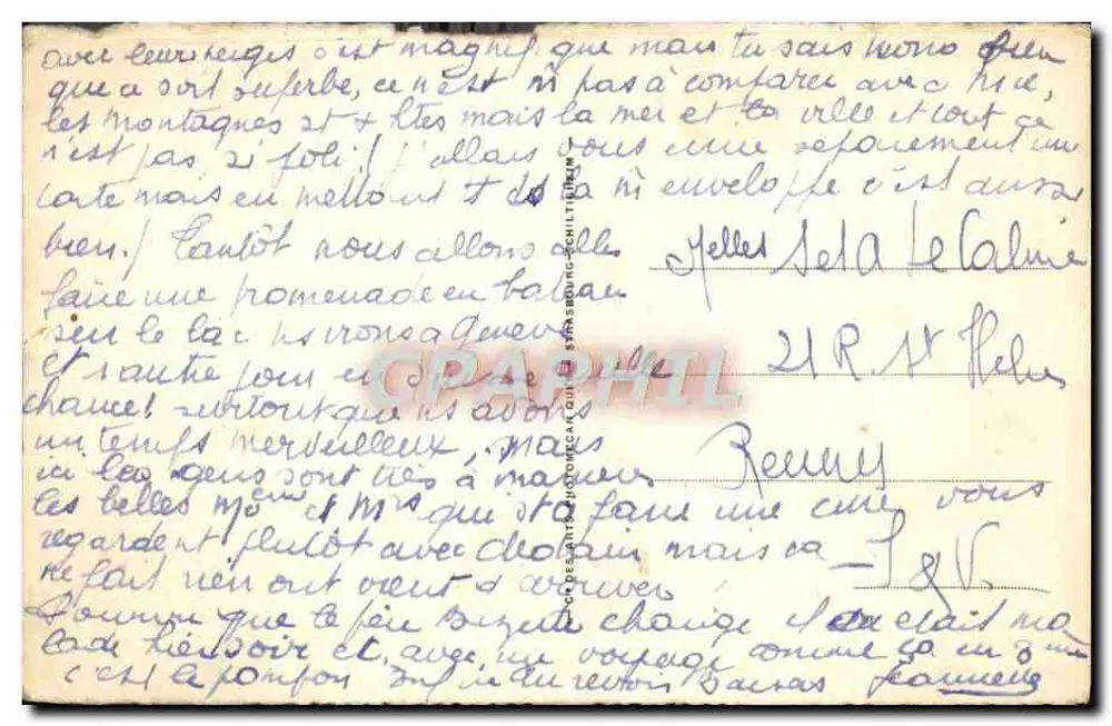 Lac Léman — Château de Chillon et la Dent du Midi — LL — n° 2051 - Verso