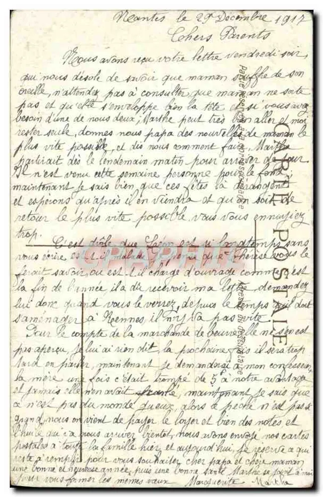 Paysage de montagne avec moulin et berger — éditeur non identifié, n° de série non visible - Verso