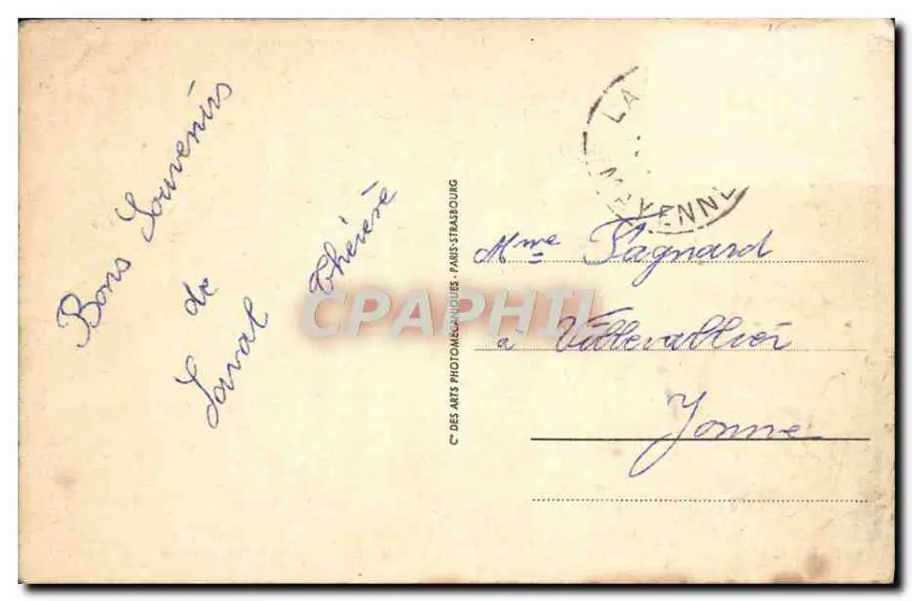 Laval — Paul-Boudet-Ufer, Alte Brücke und Mayenne-Fluss — C° DES ARTS PHOTOGRAPHIQUES, PARIS-STRASBOURG - Rückseite
