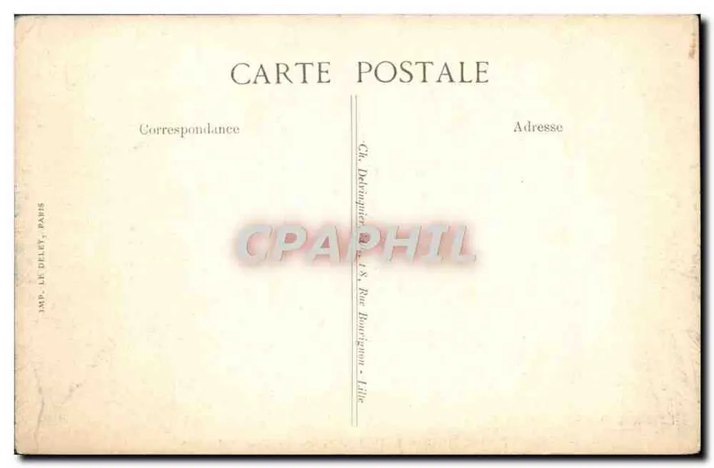 Tourcoing — Das Rathaus — Der Cour d'Honneur — Edition G.D. Nr. 520 - Rückseite