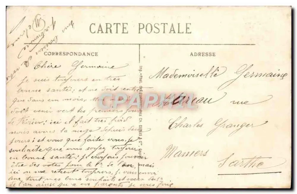 Der Fond d'Ossau aus der Place Royale gesehen — Pau — C.C. 3 - Rückseite