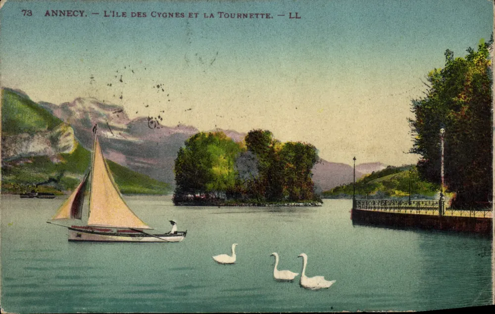 Annecy — Die Insel der Schwäne und Tournette — LL - Vorderseite