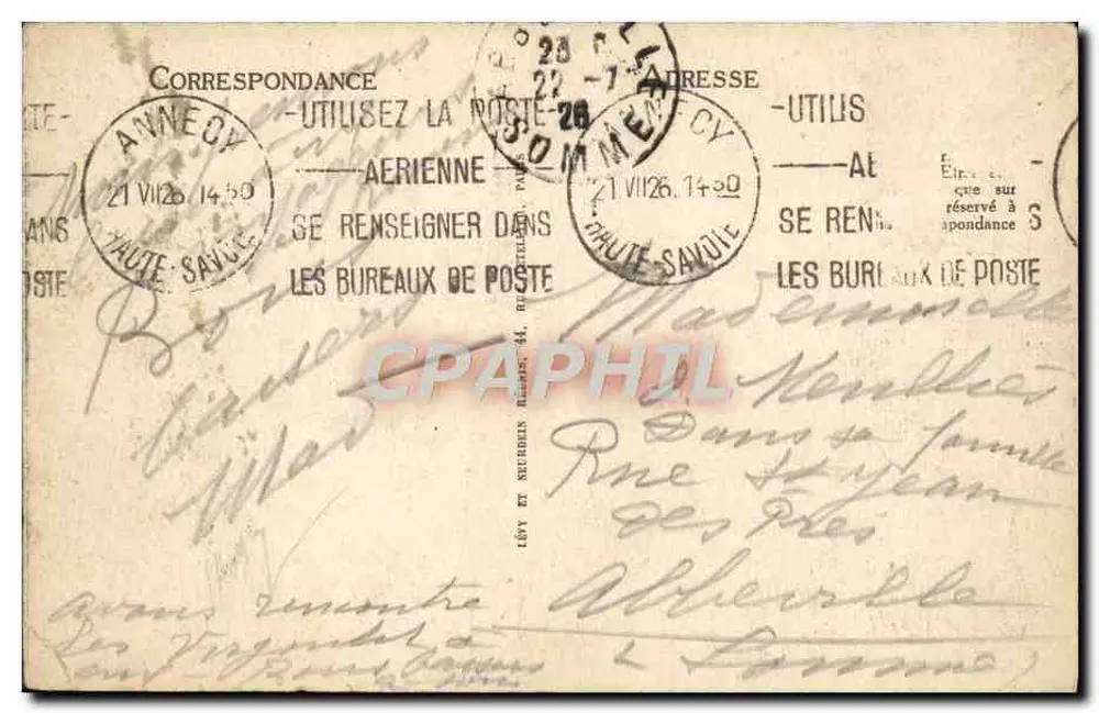 Annecy — Die Insel der Schwäne und Tournette — LL - Rückseite
