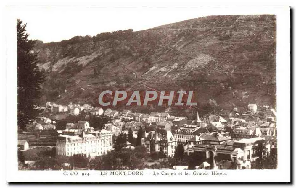 Le Mont-Dore — Das Casino und die Grand Hotels — G. d'O 924 - Vorderseite