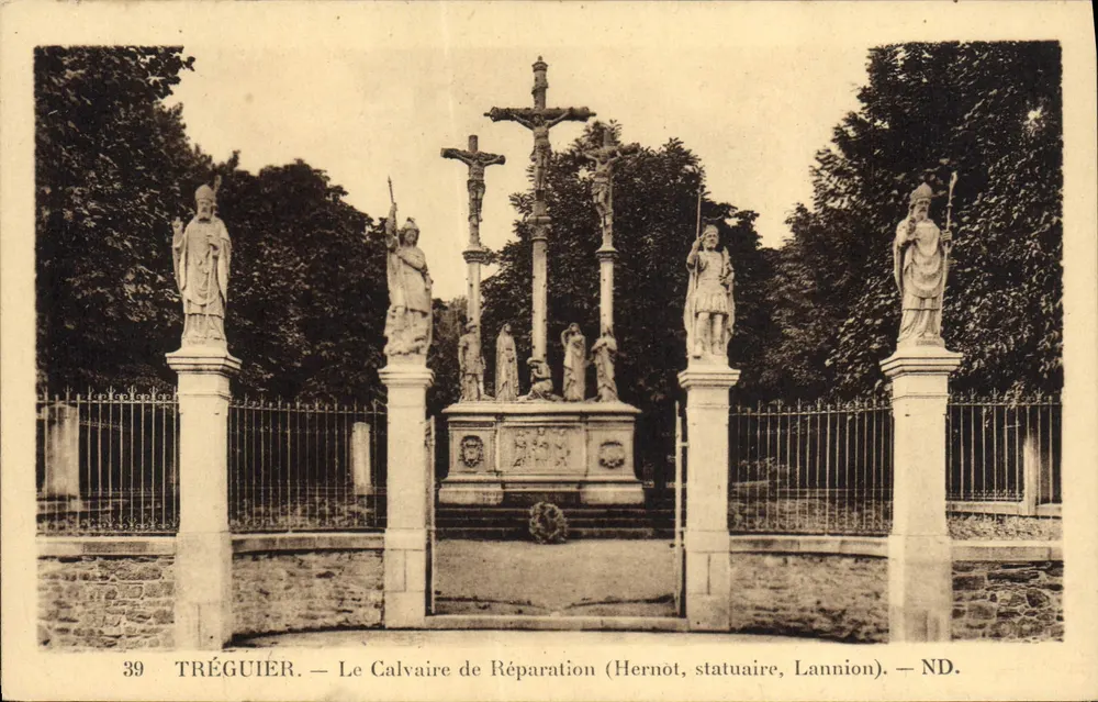Tréguier — Il Calvario della Riparazione — Hernôt, scultore, Lannion - Recto