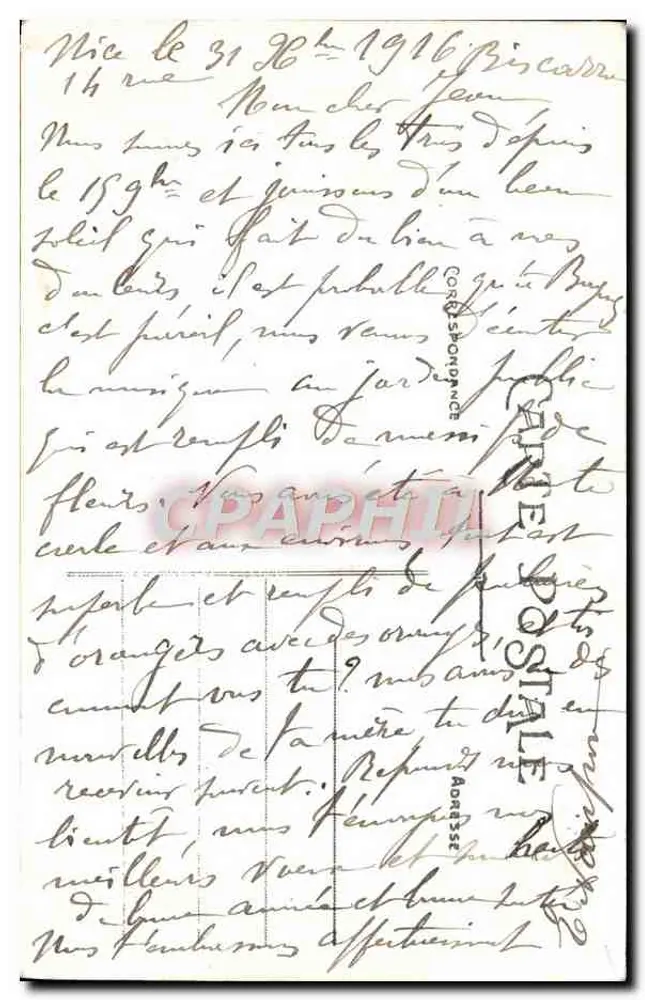 Niza — Entrada del Puerto Baia Lymphia — Edición Bavalone Frères, Niza, n°45 - Reverso