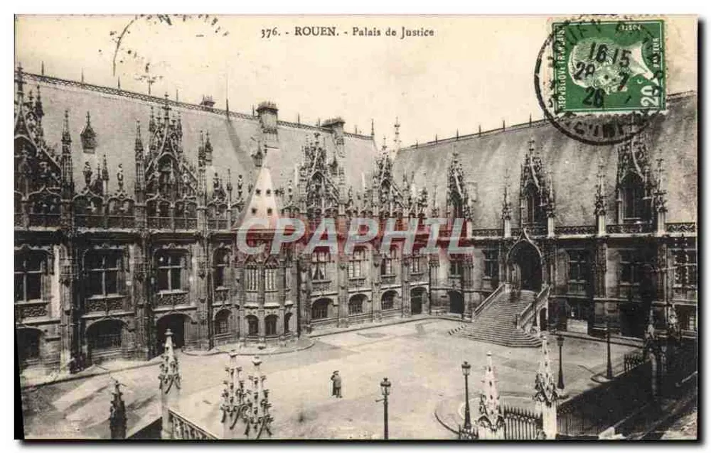 Rouen - Palácio de Justiça — editor Cartes 'La Cigogne', n° 3776 - Frente