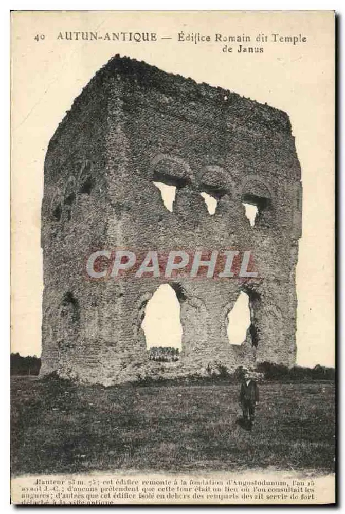Autun-Antique — Edifício Romano chamado Templo de Janus — Phototype Coqueugnac & Trico - Frente