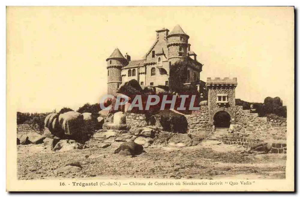Schloss Costaères in Trégastel (C.-du-N.) — Sienkiewicz schrieb « Quo Vadis » - Vorderseite