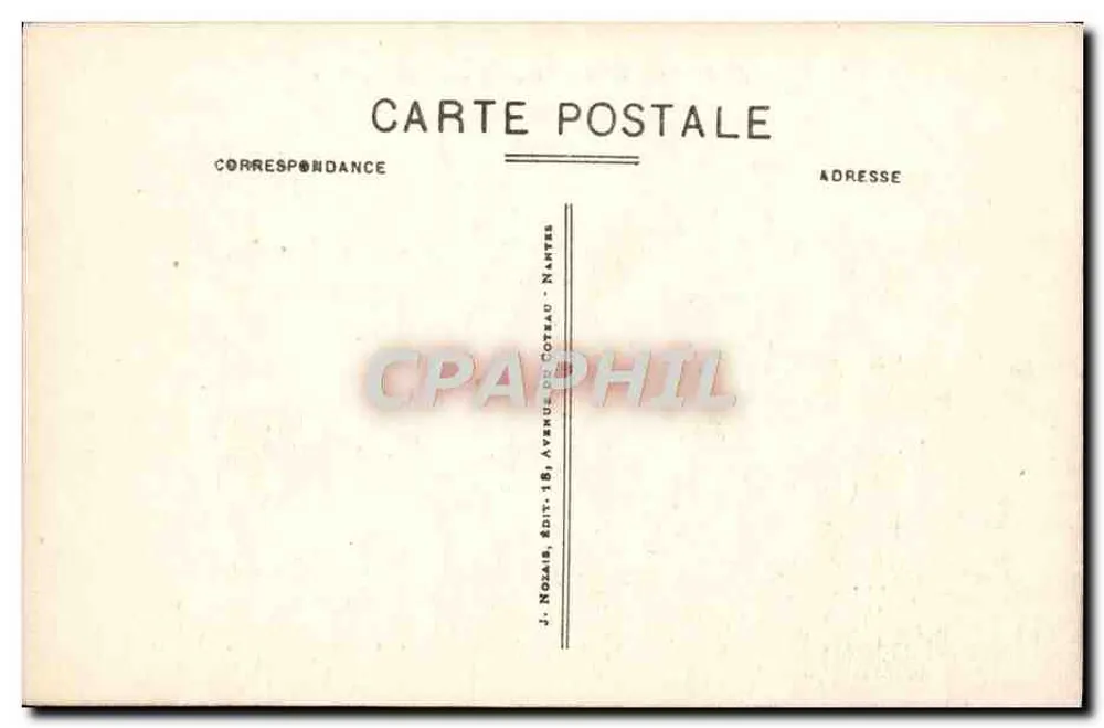 Pornichet - La Jetée onder de maan — uitgever J. Nozaïr, Nantes - Achterkant