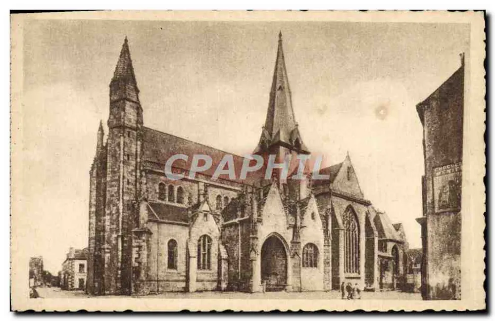 Guérande — Kollegiatstift Saint-Aubin, südliche Seite — F. Chapeau, Verlag, Nantes - Vorderseite