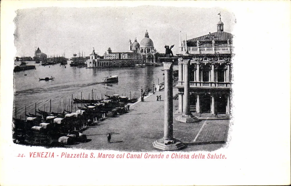 Venedig - Piazzetta S. Marco mit dem Grand Canal und der Kirche della Salute — Sammlung Michel ROUSSIER - Vorderseite