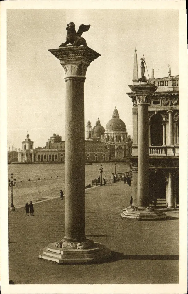 Venedig — Ansicht der Piazzetta vom Dogenpalast — Sammlung Michel Roussier - Vorderseite