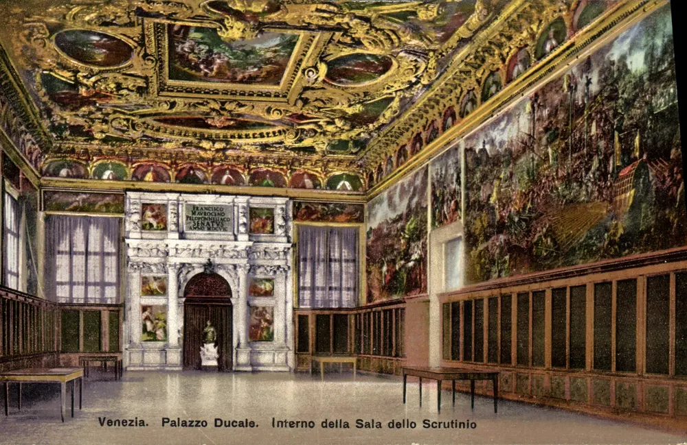 Venedig. Palazzo Ducale. Innenansicht der Sala dello Scrutinio — Édition Gimborn - Vorderseite