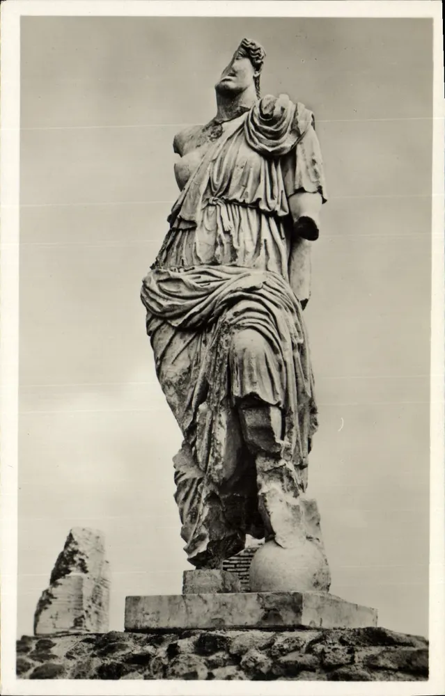 Ostia — Statue Roms im Tempel Augustus — Verlag D. Anderson, Rom - Vorderseite