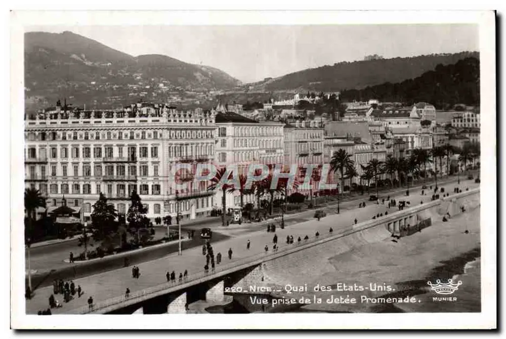 Nice - Quai des États-Unis - Ansicht von der Jetée Promenade — Munier - Vorderseite