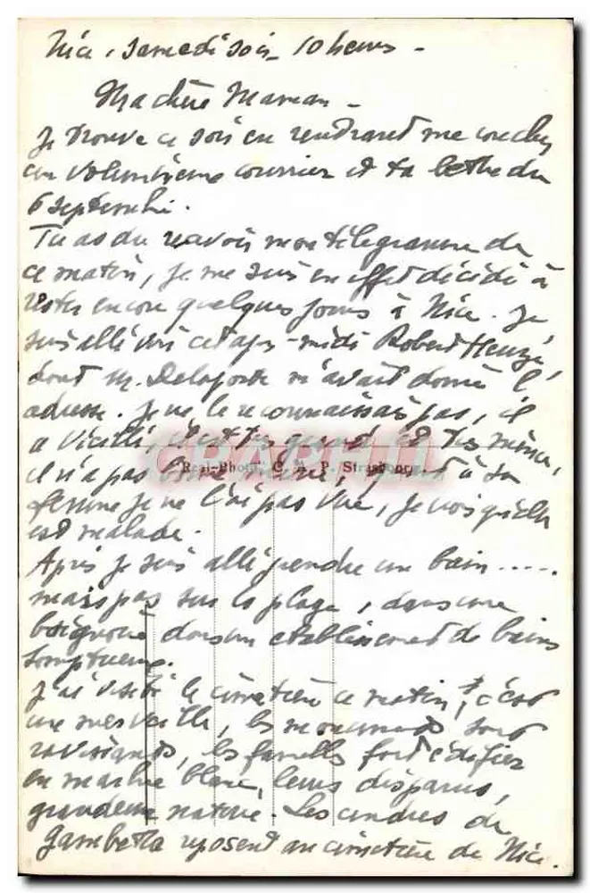 Ein Stück vom alten Nizza — Szene mit einer Frau auf einem Esel — Verleger AP, n° 256 - Rückseite