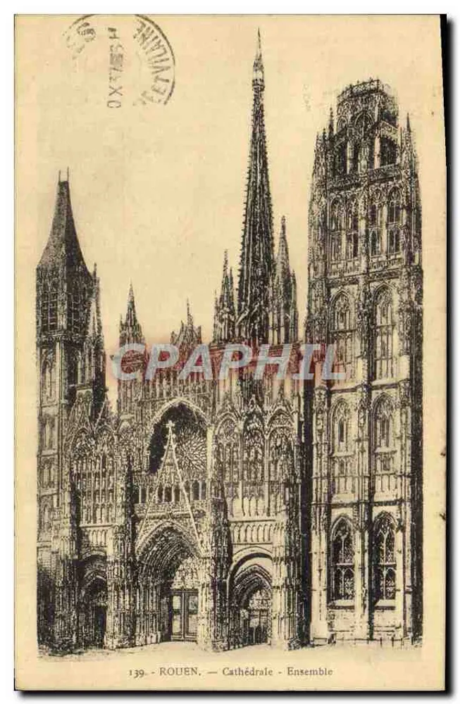 Rouen — Catedral — Conjunto — Edição La Cigogne, n°139 - Frente